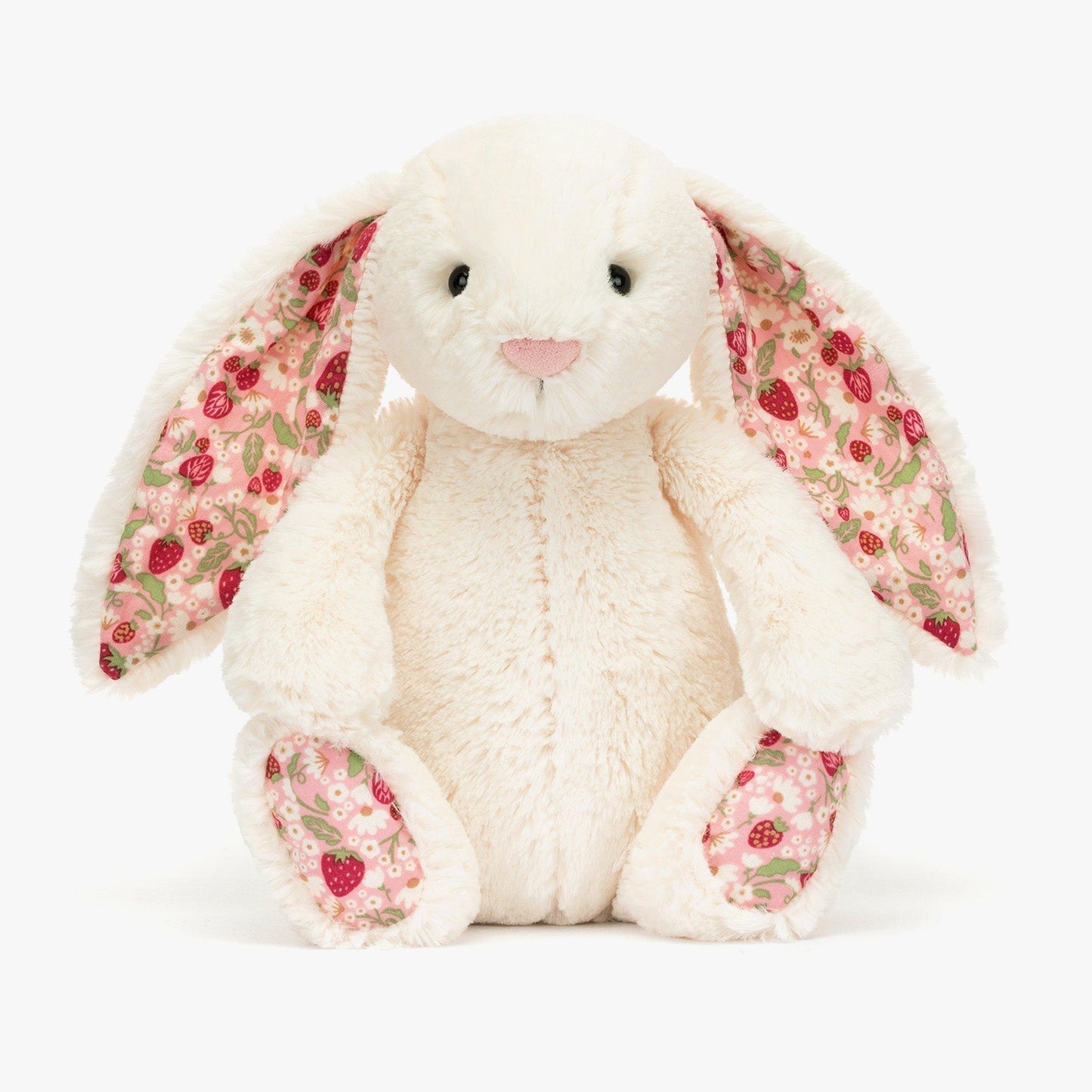 Jellycat Blossom Cream Bunny Berry – Original | Soft Floral-Eared Bunny Plush