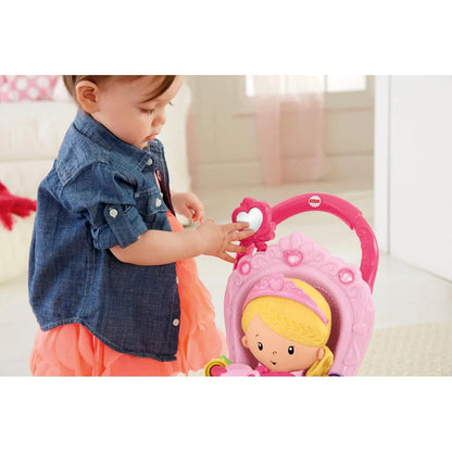 Fisher-Price Little People Princess Stroller Ride-On Toy | 2-in-1 Walker & Ride-On for Toddlers