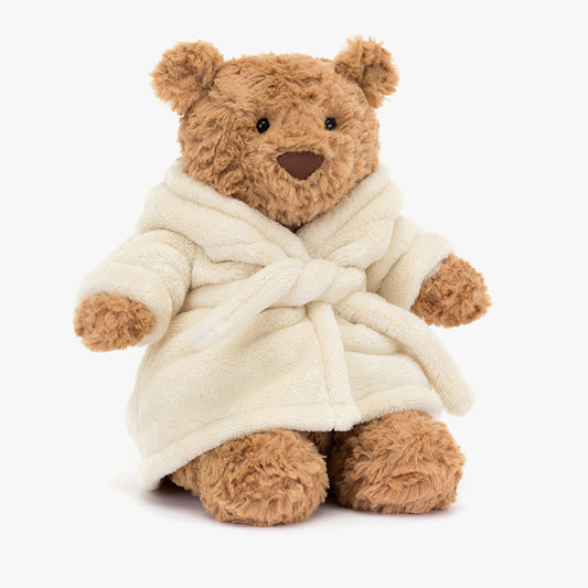 Jellycat Bartholomew Bear Bathrobe Outfit | Cozy Dressing Gown Accessory for Jellycat Bears