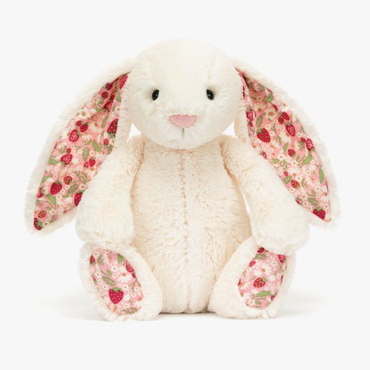 Jellycat Blossom Cream Bunny Berry – Original | Soft Floral-Eared Bunny Plush