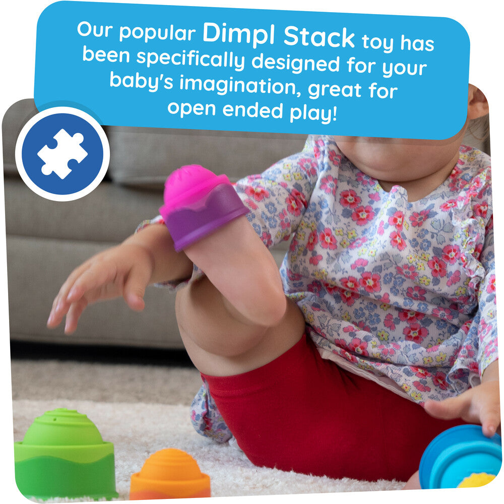 Little Brainies – Dimpl Stack | Sensory Stacking Toy with Pop Bubbles for Babies & Toddlers