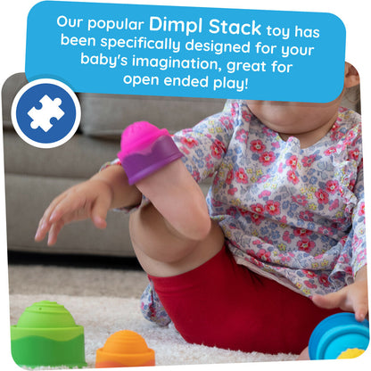 Little Brainies – Dimpl Stack | Sensory Stacking Toy with Pop Bubbles for Babies & Toddlers