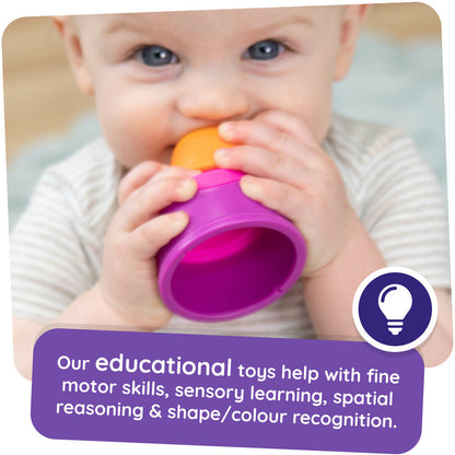 Little Brainies – Dimpl Stack | Sensory Stacking Toy with Pop Bubbles for Babies & Toddlers