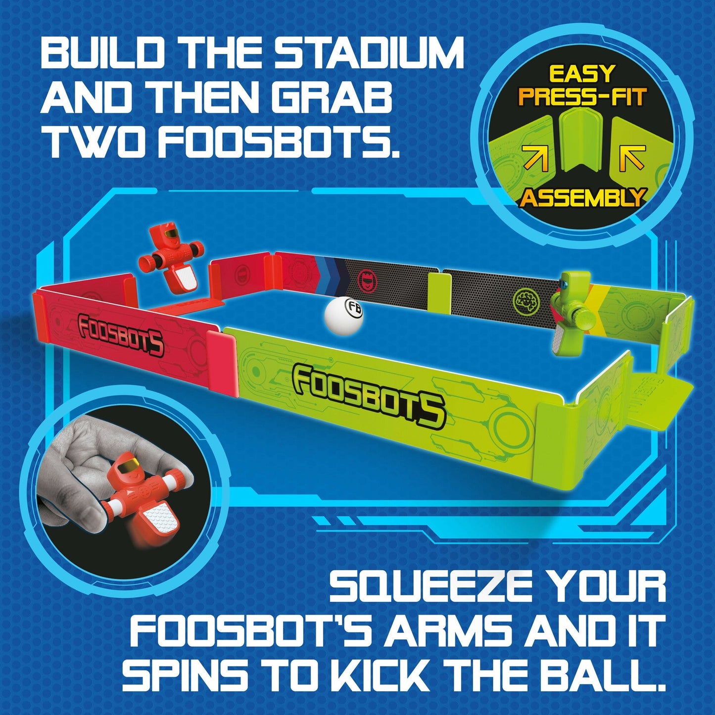 Foosbots Stadium Battle | Ultimate Robot Football Arena Playset for Kids