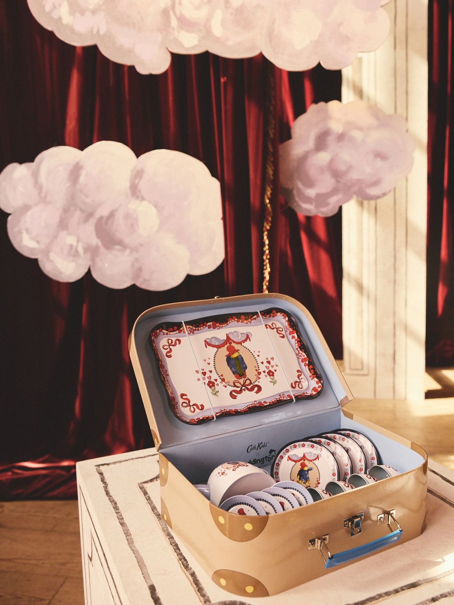 Cath Kidston Paddington Kids Play Tea Set – Blue & Brown | Children’s Pretend Tea Party Set