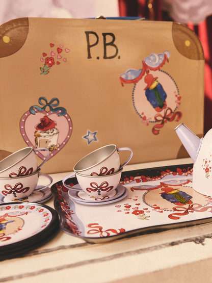 Cath Kidston Paddington Kids Play Tea Set – Blue & Brown | Children’s Pretend Tea Party Set